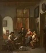 Joseph Le Roy, Interior with a Cavalier at Wine