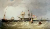 William Clarkson Stanfield, Men-of-War off Portsmouth, Hampshire