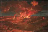 Titian Peale, Kilauea by Night