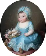 Louise Elisabeth Vigee-Le Brun, Portrait of a girl, possibly Sophie de Bourbon ('Mademoiselle d'Arthois') (1776-1783)