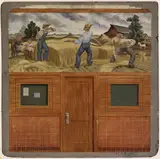 Joe Cox, Harvest (mural study, Alma, Michigan Post Office)