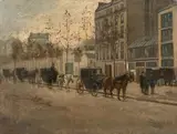 Alphonse Maureau, Station of hackney carriages (fiacres) on the Boulevard de Clichy