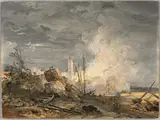 dit l'Aîné Louis-Gabriel Moreau, Fire in the Port