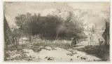 Philips de Koninck, Landschap met een wit hek
