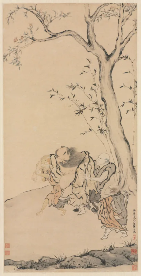 Luo Ping, Zhong Kui Supported by Ghosts