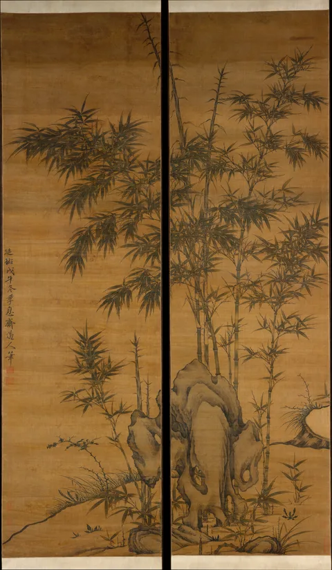 Li Kan, Bamboo and rocks