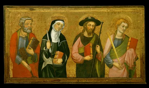 Pere Serra, Saint Peter, Saint Claire, Saint James the Great, Saint John the Evangelist
