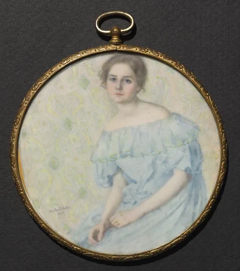 Martha Susan Baker, The Blue Gown (Portrait of Ethel Coe)