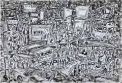 Add to wishlist, Evanson Kang’ethe, Ink on paper