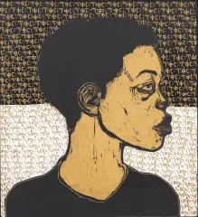 Add to wishlist, Ephrem Solomon, Incised wood with mixed media