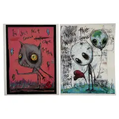 Gus Fink, Untitled, Mixed media on paper (including ink, acrylic, and collage elements)