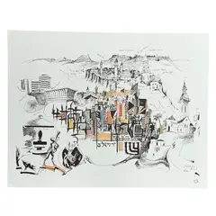 Israel by Papas Jerusalem, Specifications Medium: Print and, mixed media on paper Artist: Papas Dimensions: