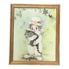 Mira Fujita, Untitled, Print on paper in a gold-tone wooden frame