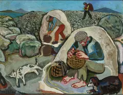 Gerard Dillon, Lobster Pots, Connemara, Oil on board