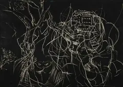 David Salle, UNTIL PHOTOGRAPHS COULD BE TAKEN FROM EARTH SATELLITES (VI, VII, VIII), each signed in pencil