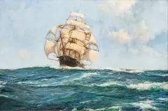 Montague Dawson, 'The Lofty Clipper 'Lightning'', Oil on Canvas