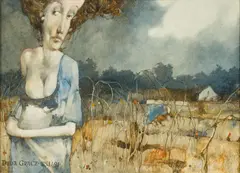 Jerzy Duda-Gracz, Obraz 1754. Wieś Kamion – Nostalgia, 1994, olej, płótno