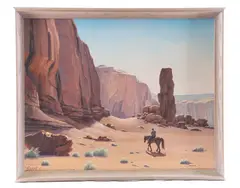 Paul Krapf, Untitled, oil on board american southwest canyon