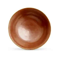 A Rare Chinese Persimmon-Glazed Ding Bowl, Northern Song Dynasty, The bowl is covered with a very fine silver flecked glaze, an uneven pooling line on the interior cavetto, the glaze thinning at the mouth and stopping at the white unglazed foot, a splash of persimmon to the base., Aso see a hexafoil example sold at Christie's Hong Kong, 30/4/2026, lot 801; and a darker glazed example, Christie's New York, 23/3/2023, lot 865.