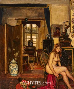 Denys George Wells, INTERIOR, 1958, oil on panel