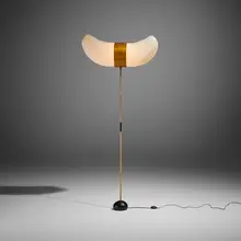 Isamu Noguchi, Akari light sculptures model BB3-33S, bamboo, washi paper, enameled cast iron, birch